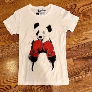 🌈3/$20 🌈 Threadless Boxing Panda Black Eye T Shirt Juniors Large